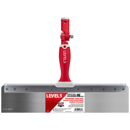 16" Stainless Steel Stiff Blade Offset Taping Knife