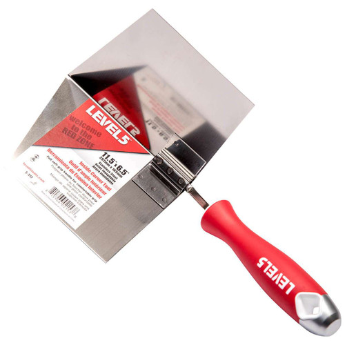 6.5" x 11.5" Inside Corner Trowel w/ Soft Grip Handles