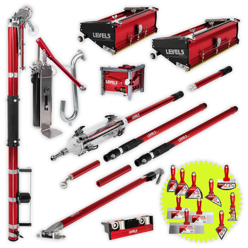 Automatic Taper, 10/12" Flat Boxes, 3" Corner Finisher, MiniShot, Pump, Roller, Ext. Handles