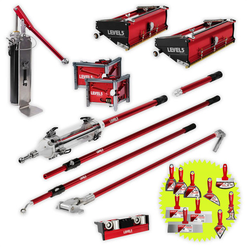 10/12" Flat Boxes, 3/3.5" Corner Finishers, MiniShot, Pump, Roller, Std. Handles