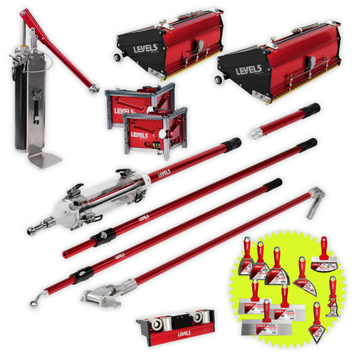 10/12" MEGA Flat Boxes, 3/3.5" Corner Finishers, MiniShot, Pump, Roller, Std. Handles