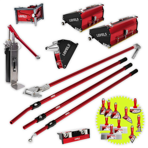 10/12" MEGA Flat Boxes, 3" Corner Finisher, Angle Box, Pump, Roller, Std. Handles
