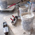 Drywall finishing hand tools on construction site Drywall finishing hand tools on construction site