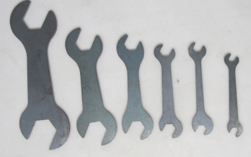 Laser cut BA open ended spanner set 1.5mm thick BMS from 0 to 12 BA sizes