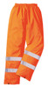 Portwest Hi-Vis Rain Pant: Front View Orange