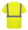 Portwest Hi- Vis Pocket T-Shirt - SET OF TWO : Back View Yellow