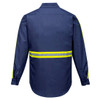 PortWest Iona Xtra Long Sleeve Shirt - NAVY (F125)