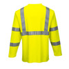 PortWest FR Hi-Vis Long Sleeve T-Shirt - YELLOW (FR96)