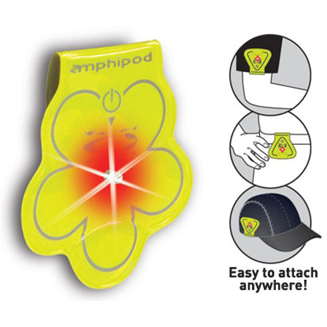 Amphipod Neon Yellow Vizlet LED Clip-On Reflector