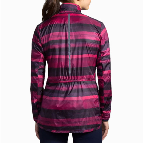 brooks running jacket mens pink