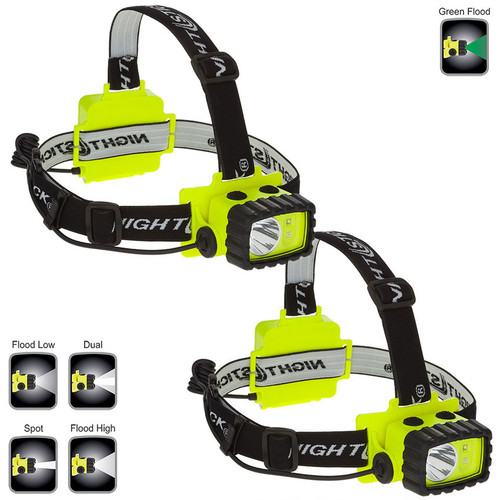 Intrinsically Safe Permissible Multi-Function Dual-Light™ Headlamp XPP-5458G GREEN