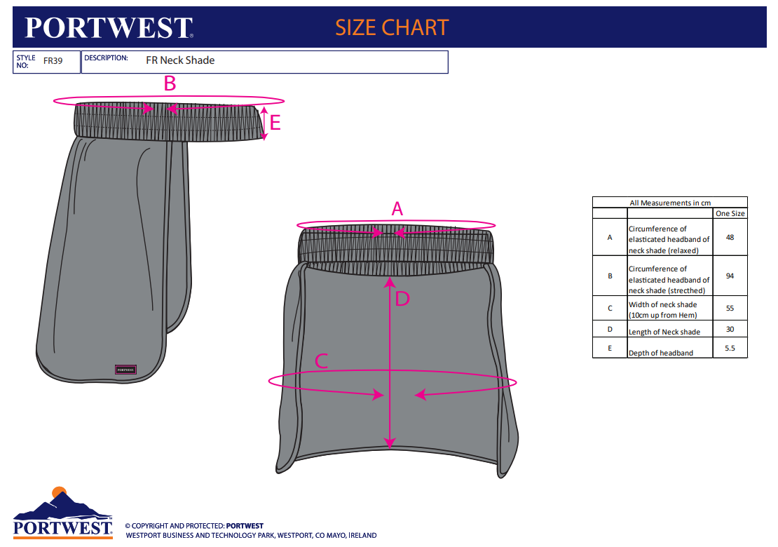 PortWest FR Neck Shade - Grey (FR39) - NightGear