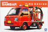 Aoshima 14172 Subaru Sambar Fire Engine 1/24 Scale Kit