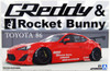 Aoshima 50934 ZN6 TOYOTA 86 Greddy & Rocket Bunny Enkei Version 1/24 Scale Kit