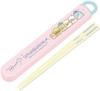 Skater Sumikko Gurashi Camp Antibacterial Slide Chopstick With Case Set