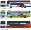 Tomytec The Bus Collection Mitsubishi Fuso Aero King Collection II (6 Buses Randomly Packed) (N scale)