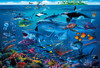 Beverly 100-029 Jigsaw Puzzle Let's Learn the Sea Animals in Japanese (100 L-Pieces)
