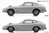 Aoshima The Snap Kit No.13-D 1/32 Nissan S30 Fairlady Z Silver Plastic model