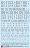 Sujiborido Chipping Decal Number A1Gray ST01-NUM-GR