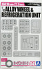 Aoshima Decoration Truck Parts 1/32 Iso10 Hole 22.5-inch Aluminum Wheel & Vertical Cryocooler Set (For High-floor)
