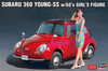 Hasegawa 1/24 Subaru 360 Young-SS (w/ 60's Girl Figure) Plastic Model