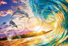 Epoch 13-037s Jigsaw Puzzle Lassen Challenging the Waves (Glow in the Dark) (1000 Pieces)