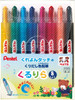 Pentel Kururira Crayon Touch Color Pencil 8 Color Set
