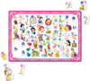 Tenyo Jigsaw Puzzle Disney Princess with Hiragana (46 Pieces) Child Puzzle