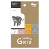 hacomo GRID Paper Craft Scottish Fold Gray
