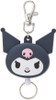 Sanrio Face Shaped Reel Keychain Kuromi