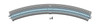 Tomix 1875 391mm Radius 45 Overhead Viaduct Track HC391-45-PC (F) (4 pieces) (N scale)