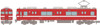 Tomytec Nagoya Railroad (Meitetsu) Series 6000 (White Belt Reproduction/ 6011 Configuration) 2 Cars Set (N scale)