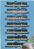 Microace A6875 Keihan Electric Railway Series 5000 3rd Ed. Renewal Car New Painting 7 Cars Set (N Scale)