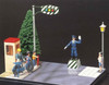 Arii 1/32 Nostalgic Showa Diorama Kit Cross Walk Plastic Model