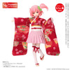 Azone PIC346-RED 1/12 Picco Neemo Picco M Miniskirt-Kimono Set -Dancer's Fan- (Deep Red)