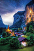 Beverly M81-646 Jigsaw Puzzle Starry Lauterbrunnen (1000 S-Pieces)