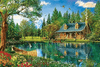 APPLEOne Jigsaw Puzzle 1000-768 Dominic Davison Crystal Lake Cabin (1000 Pieces)