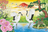 APPLEOne Jigsaw Puzzle 1000-777 Japanese Art Crane Couple (1000 Pieces)