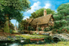 APPLEOne Jigsaw Puzzle 300-284 Dominic Davison Sunny Side Cottage (300 Pieces)