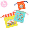 Sanrio Drawstring Bag Set (3 pcs) Sanrio Characters (Sanrio Dagashi Honpo)