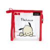 Sanrio Clear Pouch with Drawstring Bag Pochacco (Simple Design)