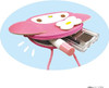 T's Factory Sanrio My Melody Face Pouch With Neck Strap