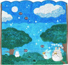 Marushin Mini Towel My Neighbor Totoro "On a moonlit night"