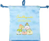 T's Factory Sumikko Gurashi Drawstring Bag with Inner Pocket Sleepover Party