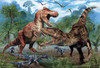 Beverly 100-038 Jigsaw Puzzle Giganotosaurus vs Tyrannosaurus (Child Puzzle) (100 L-Pieces)