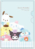 T's Factory Sanrio Clear Holder with Pocket Sanrio Characters