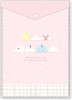 T's Factory Sanrio Clear Holder with Pocket Sanrio Characters Sleeping