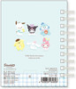 T's Factory Sanrio Mini Ring Notebook with Sticky Notes Fluffy / Gathering