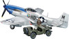 Tamiya 25205 1/48 North American P-51D Mustang & 1/4t 4x4 Light Vehicle Set Plastic Model