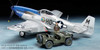 Tamiya 25205 1/48 North American P-51D Mustang & 1/4t 4x4 Light Vehicle Set Plastic Model